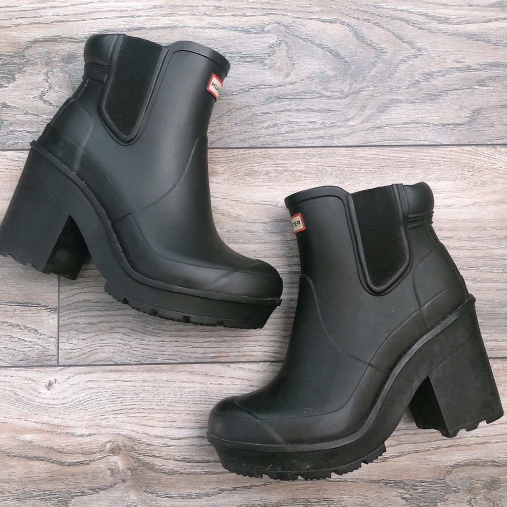 RARE Hunter Chesea Block Hunter Heeled Boots